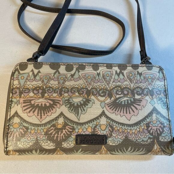 Sakroots smartphone crossbody wallet coated canvas pastel elephant - Picture 3 of 16